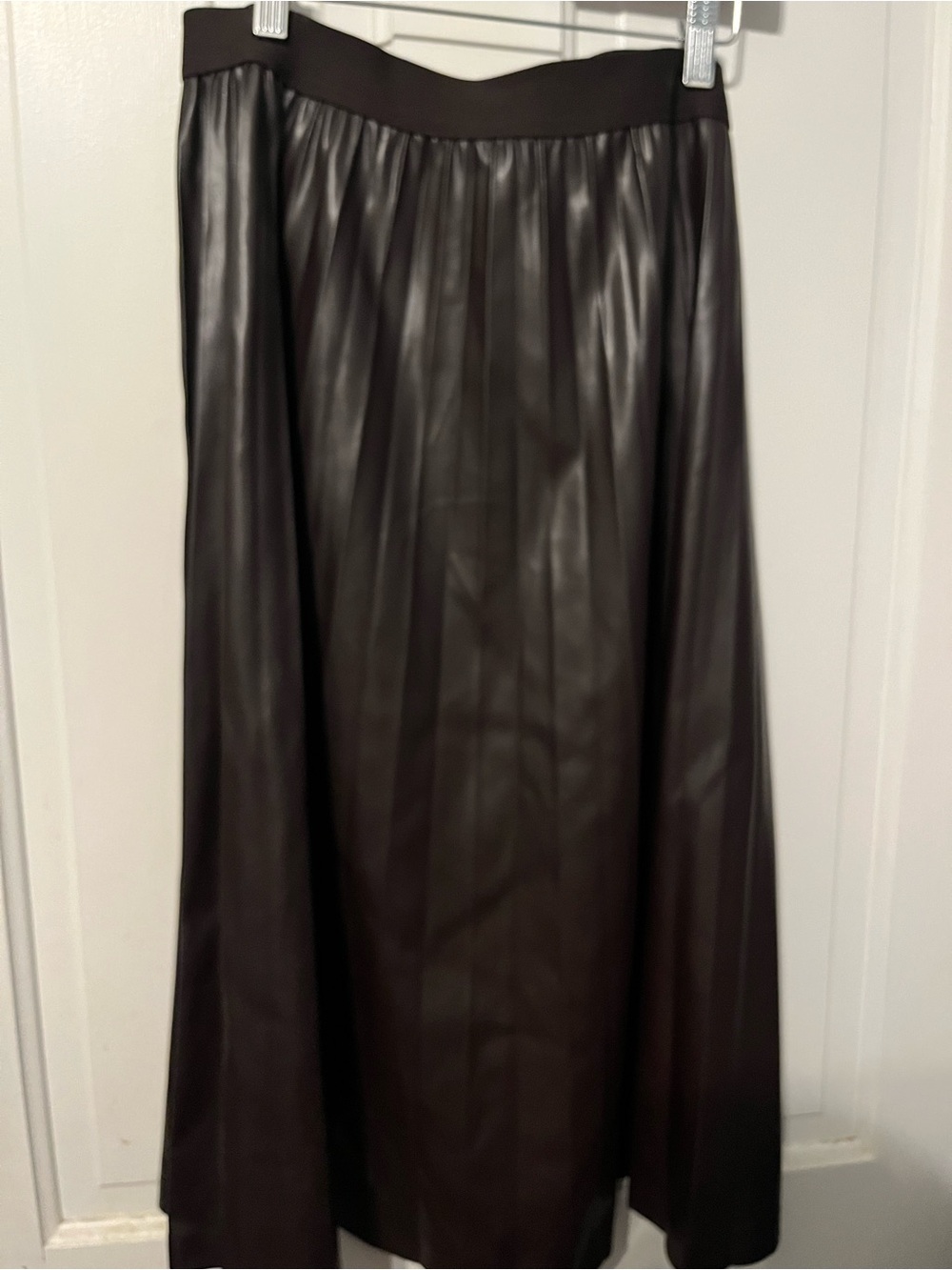 Laundry By Shelli Segal Black Faux Leather Maxi Skirt